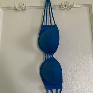 Blue Strapless Bikini